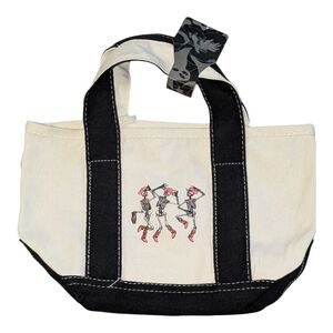 Violet Skye Mini Canvas Tote Dancing Cowboy Skeletons Boho Indie Cute NWT Goth
